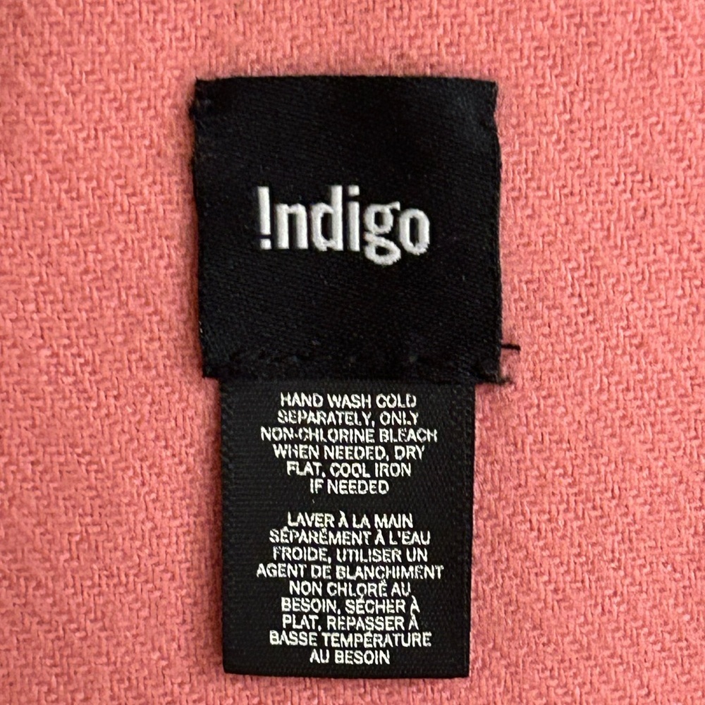 Indigo Soft Pink Pashmina Scarf - Picture 2 of 6